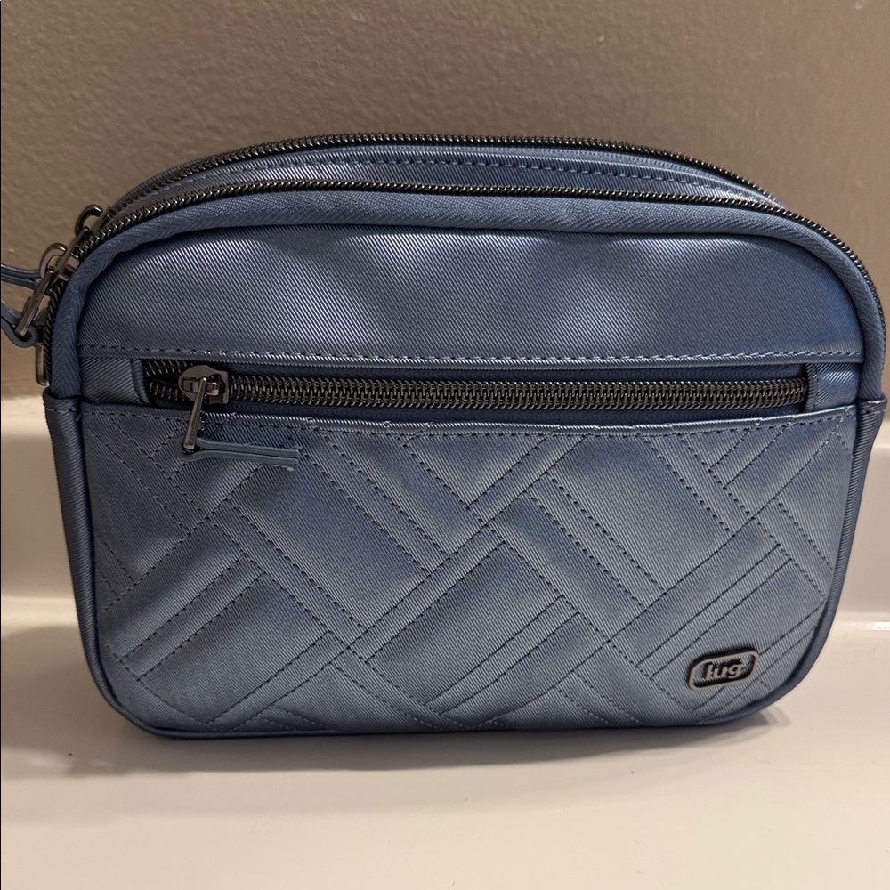 lug Light Blue Quilted Crossbody Bag